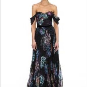 MARCHESA NOTTE DRESS OFF-SHOULDER